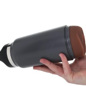 PDX Plus Grey Flask Discreet Stroker in Brown